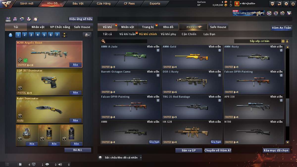 shop acc cf uy tin gia re